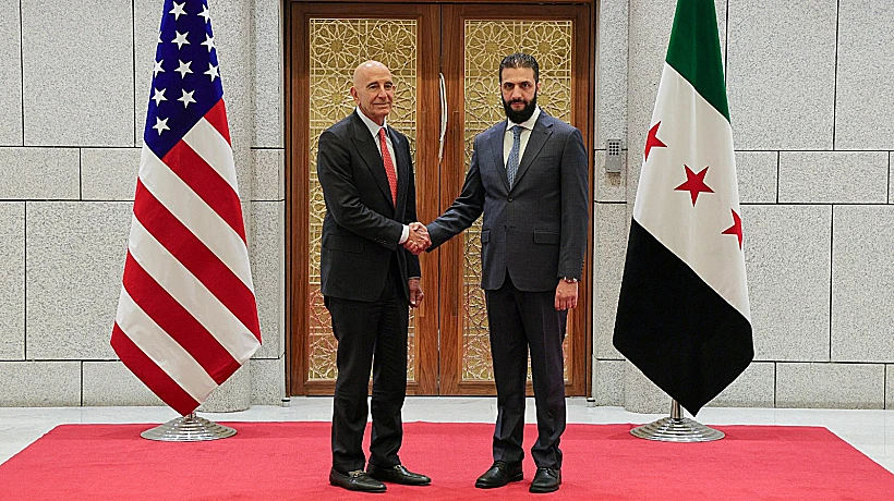 השליח האמריקני תומאס ברק נפגש עם נשיא סוריה אל-ג'ולאני