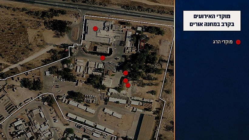 תחקיר הקרב במחנה בסיס אורים, מוקדי האירועים