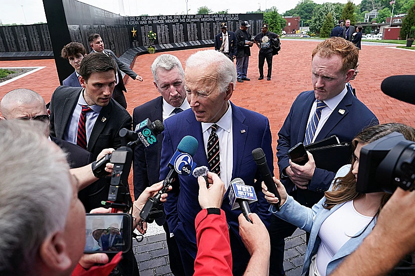 הנשיא ג'ו ביידן בטקס לציון יום הזיכרון האמריקני בדלאוור