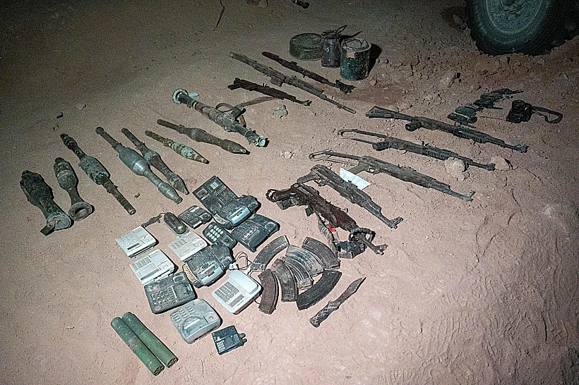 נשקים שאותרו על ידי כוחות צה"ל בח'אן יונס