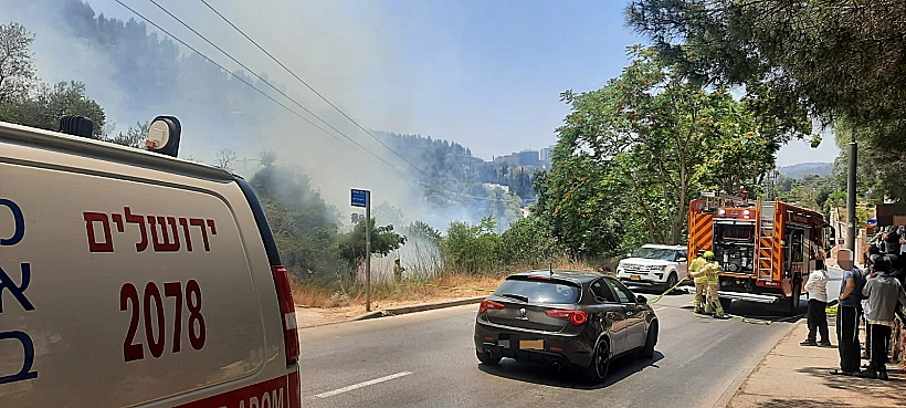 זירת השריפה בירושלים
