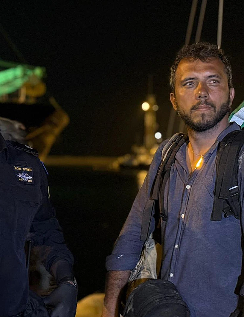 משתתף המשט בנמל אשדוד