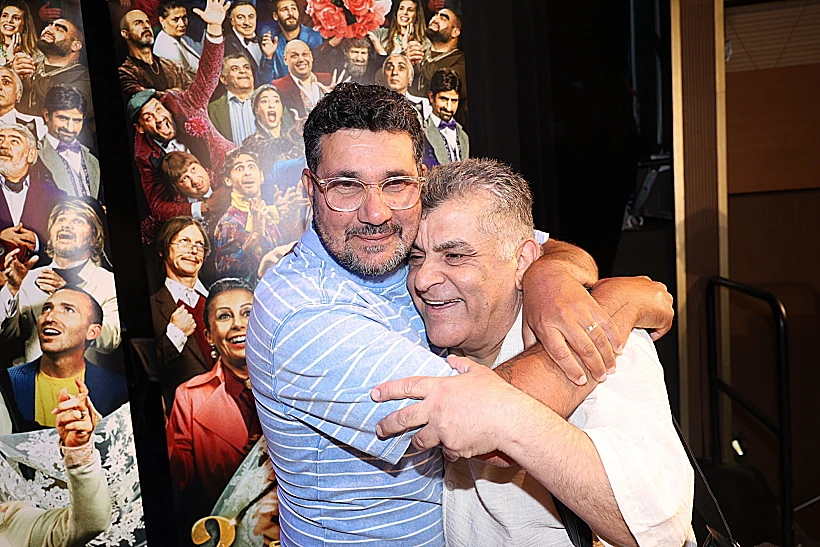 יגאל עדיקא ושלומי קוריאט בפרמיירת "ההילולה 2: החתונה"
