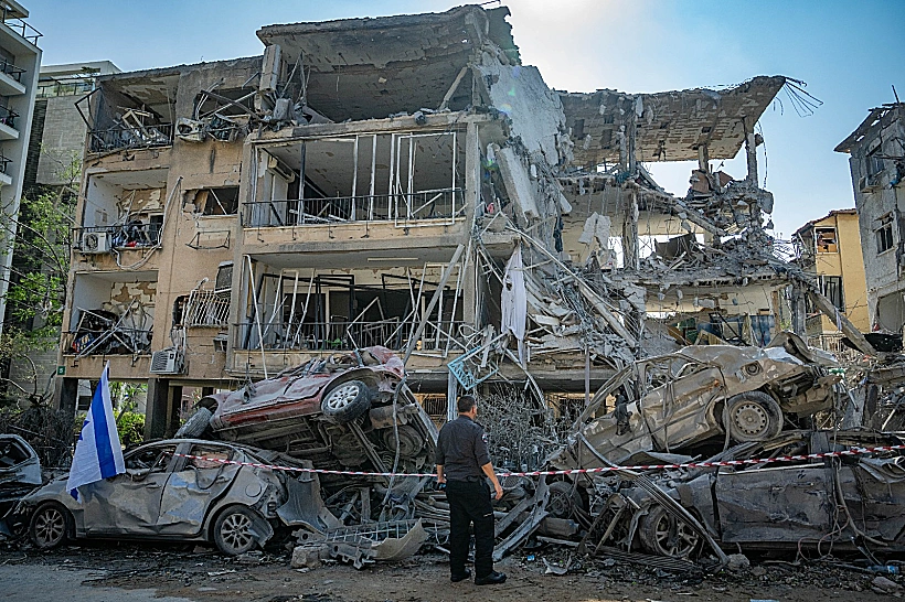 זירת הפגיעה ברמת גן