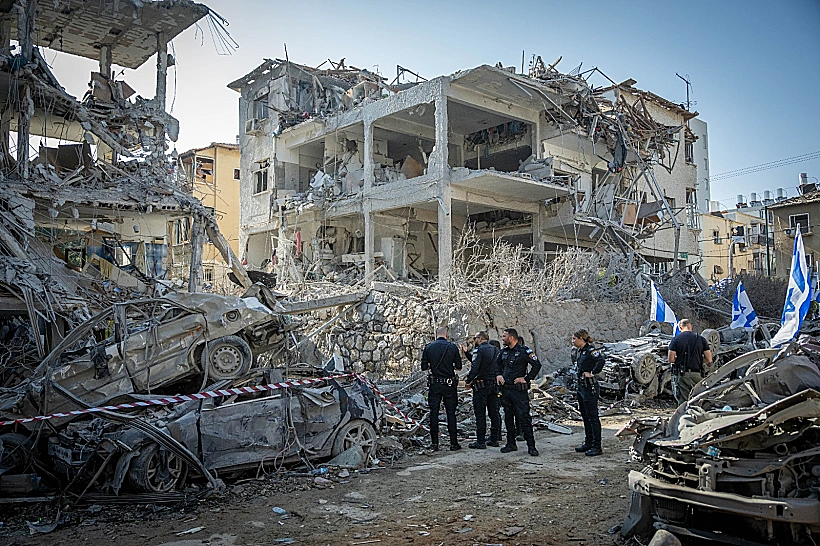 זירת הפגיעה ברמת גן