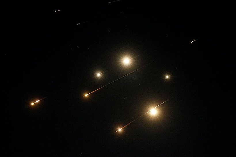 טילים איראניים בשמי ישראל