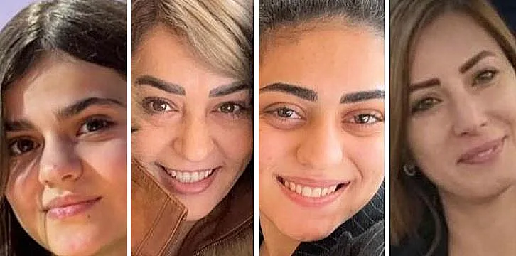 מנאר קאסם חטיב ושתי בנותיה שד'א וחלא ח'טיב, וקרובת משפחתן מנאר פח'רי ח'טיב