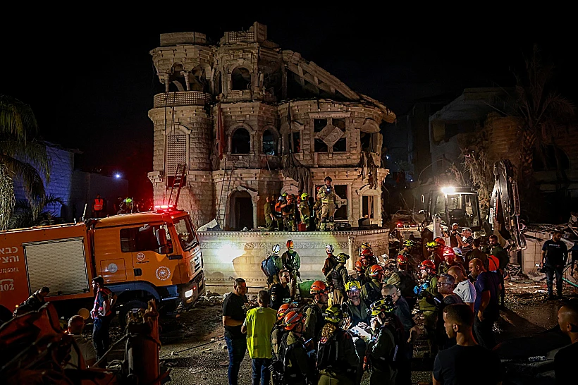 זירת פגיעת הטיל האיראני בטמרה