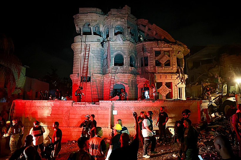 זירת פגיעת הטיל האיראני בטמרה