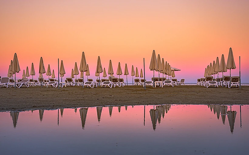 לרנקה קפריסין חופים שקיעה