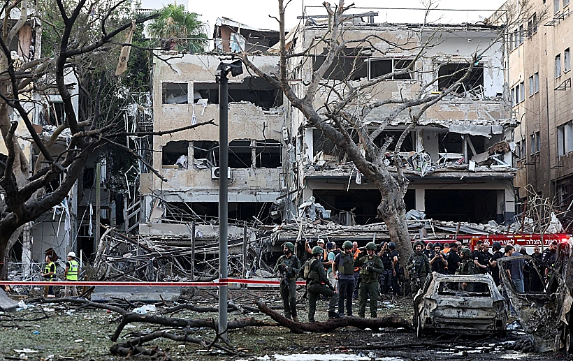 אחת מזירות הנפילה במרכז