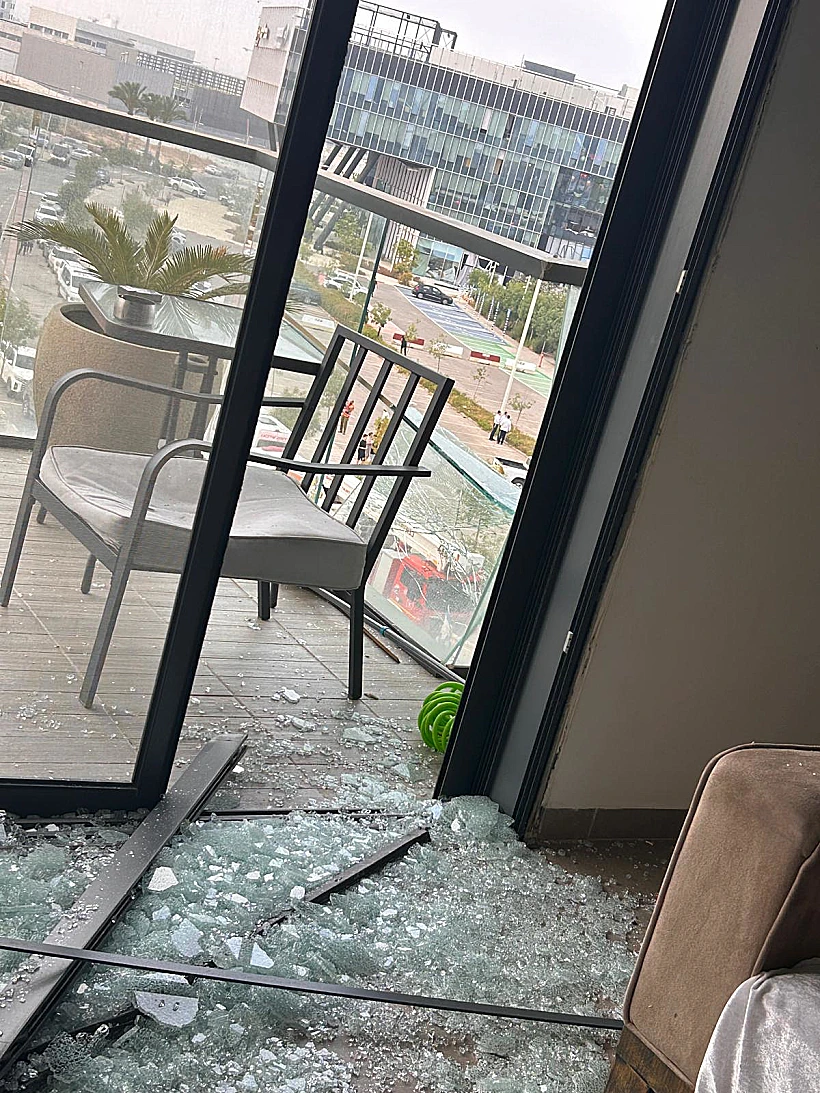 ביתו של שאול לאחר פגיעת הטיל