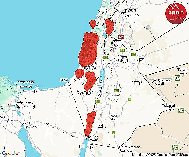 מפת האזעקות