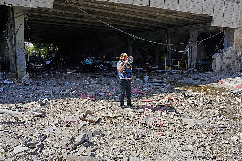 זירת הפגיעה בחיפה