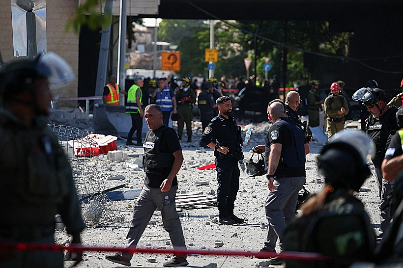 זירת הפגיעה בחיפה