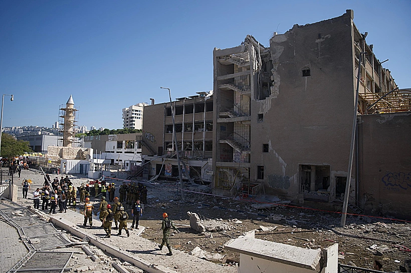 זירת הפגיעה בחיפה