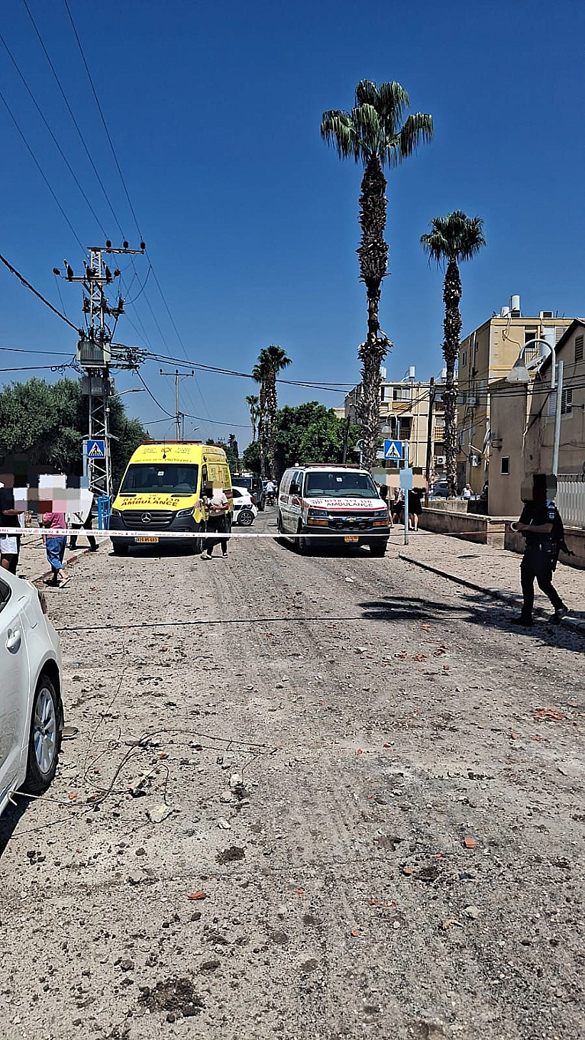 זירת פגיעת הכטב"ם בבית שאן