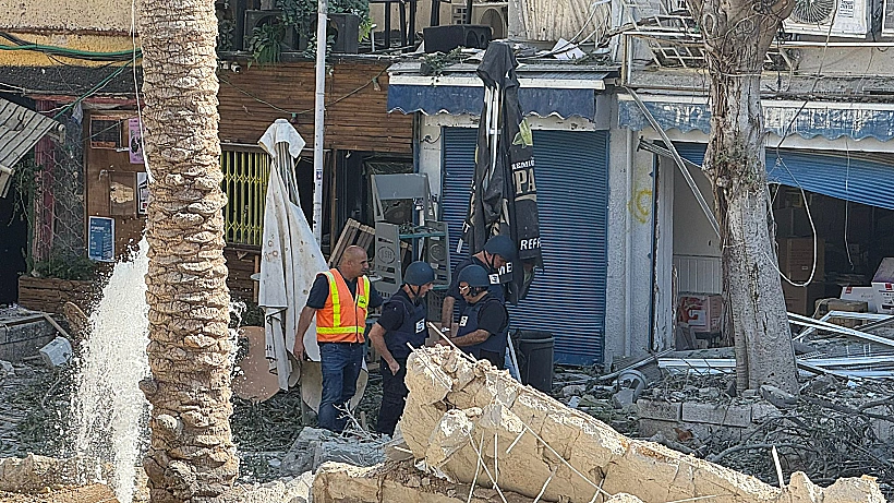 זירת הפגיעה בחיפה