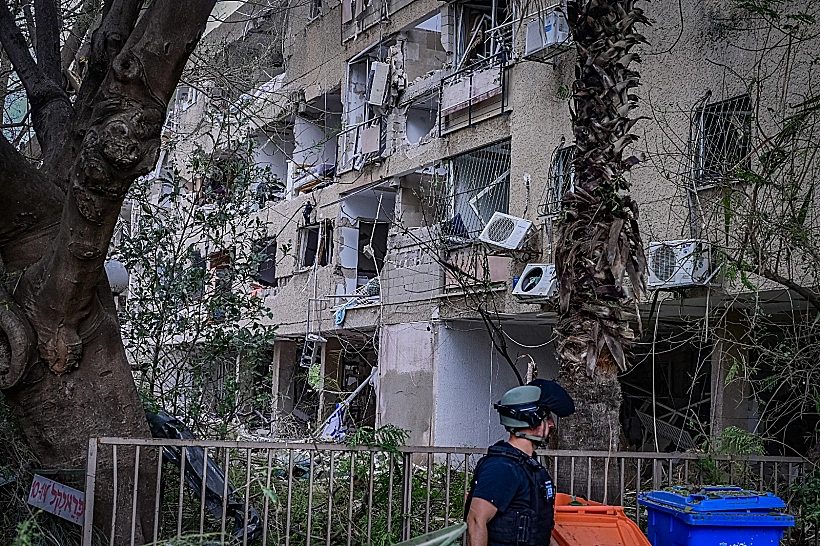 זירת הפגיעה בתל אביב