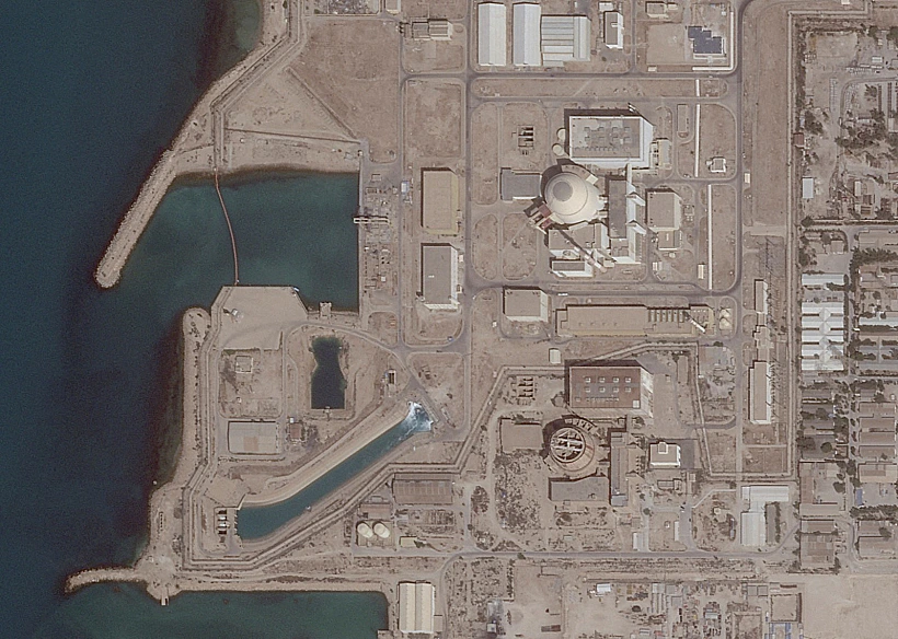 צילום לוויין של המתקן הגרעיני בבושהר