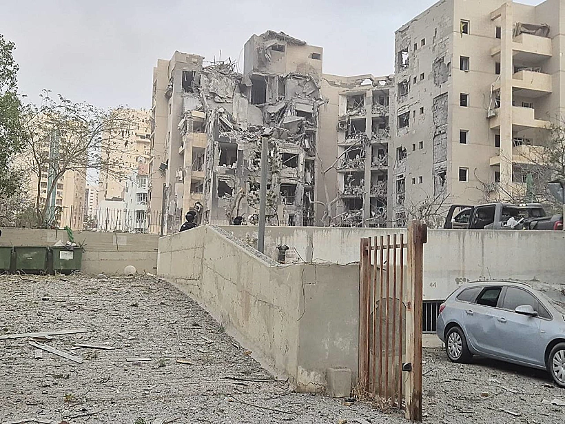 זירת הפגיעה בבאר שבע