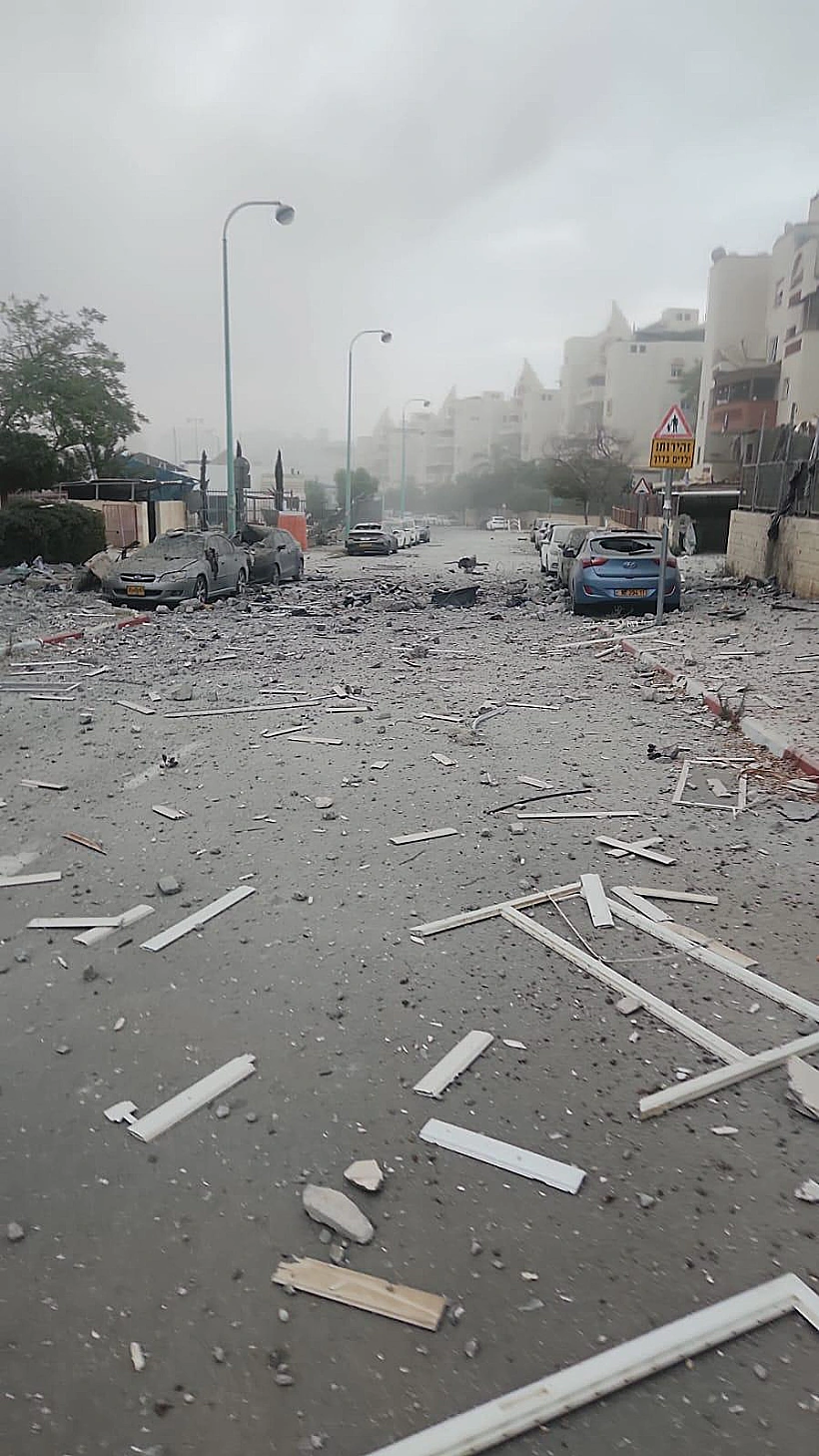 זירת הפגיעה בבאר שבע