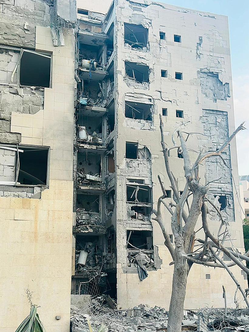 זירת הפגיעה בבאר שבע