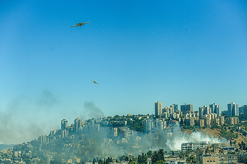 השריפה בנחל גיבורים בחיפה