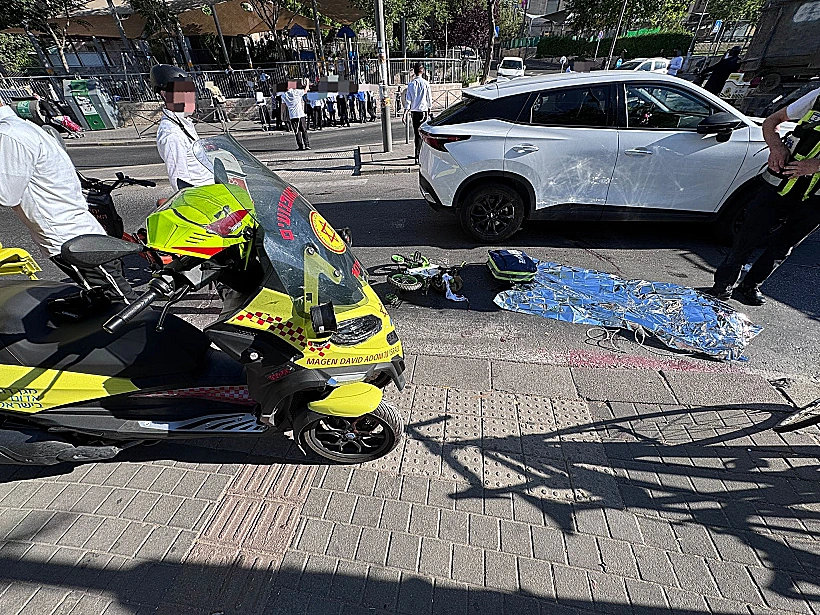 זירת התאונה בירושלים
