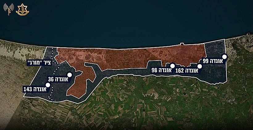 מפת הכוחות ברצועת עזה, אילוסטרציה