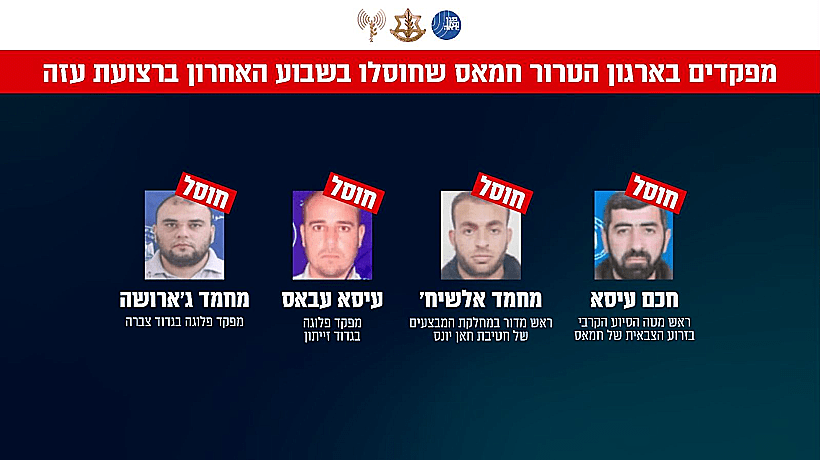 מפקדים בחמאס שחוסלו בשבוע האחרון