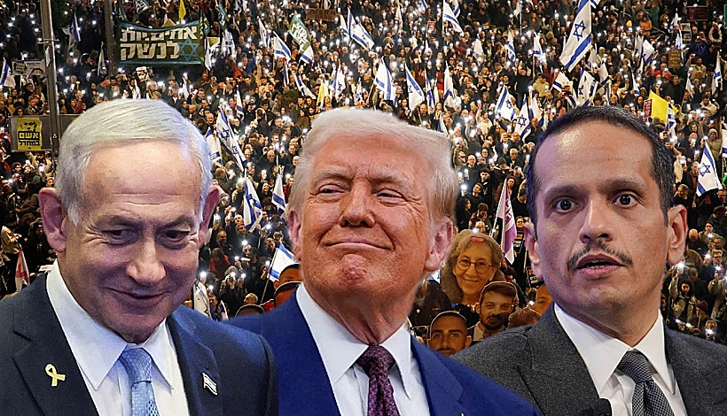 לקראת עסקת חטופים: הנשיא טראמפ, רה"מ נתניהו ור"מ קטר אאל ת'אני