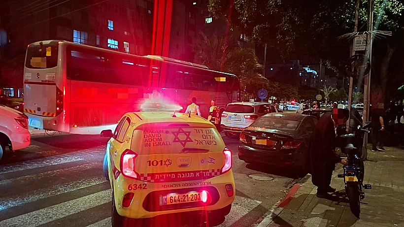 זירת התאונה בנתניה