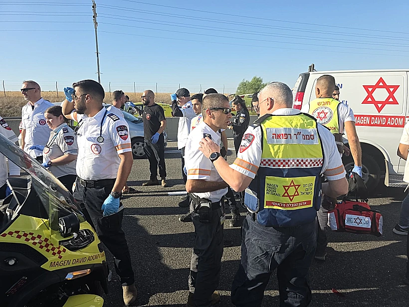 זירת התאונה בטבריה