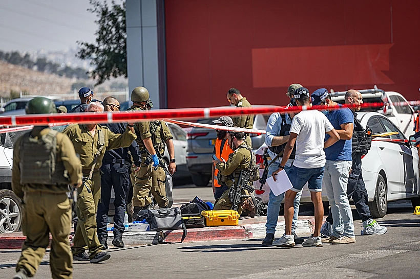 זירת הפיגוע בגוש עציון