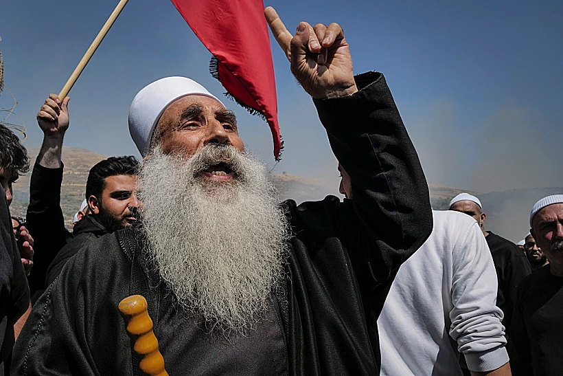 מפגינים דרוזים בגבול סוריה