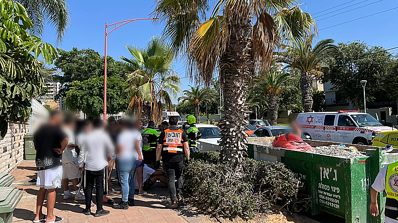 זירת התאונה באשדוד