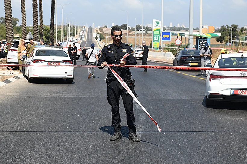 זירת פיגוע הדריסה בשרון