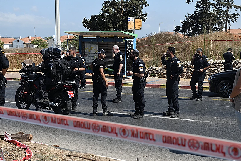 זירת פיגוע הדריסה בשרון