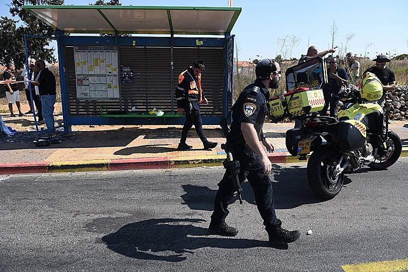 זירת פיגוע הדריסה בשרון