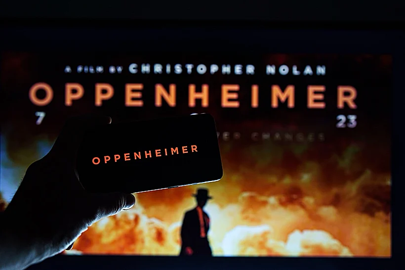 Vilnius,,lithuania, ,2023,july,22:,oppenheimer,movie,logo,and