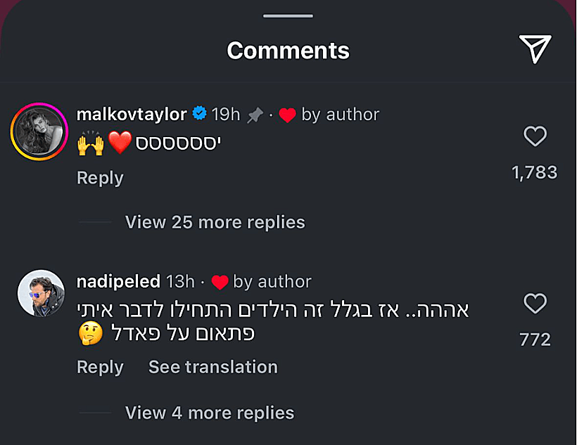 התגובה של נדב פלד