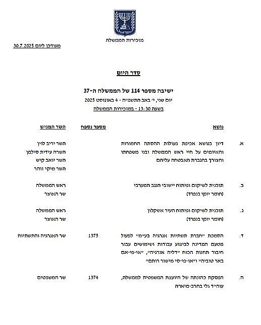 בלי מילה על החטופים: סדר היום של הממשלה