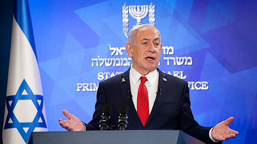 נתניהו במסיבת העיתונאים