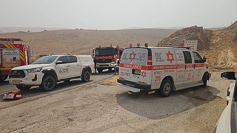 זירת התאונה בבקעה