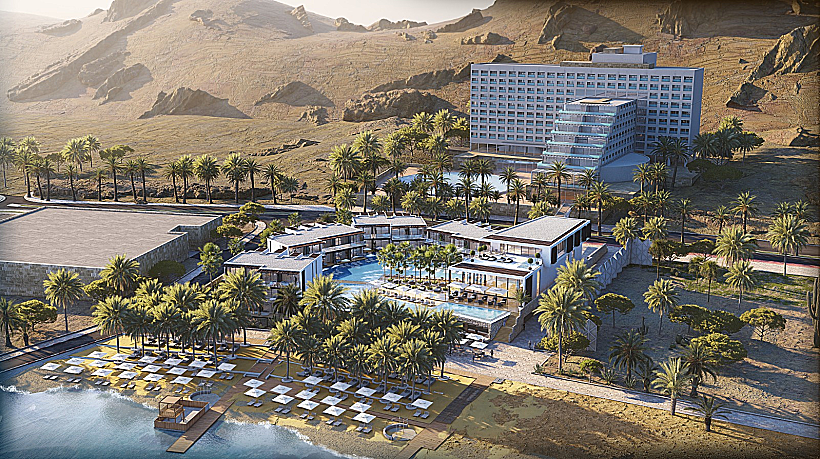 הדמיה מלמעלה מלון קיימא של ישרוטל