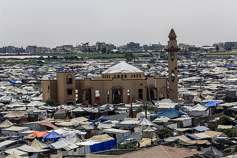 מחנה עקורים באל-מוואסי, דרום רצועת עזה
