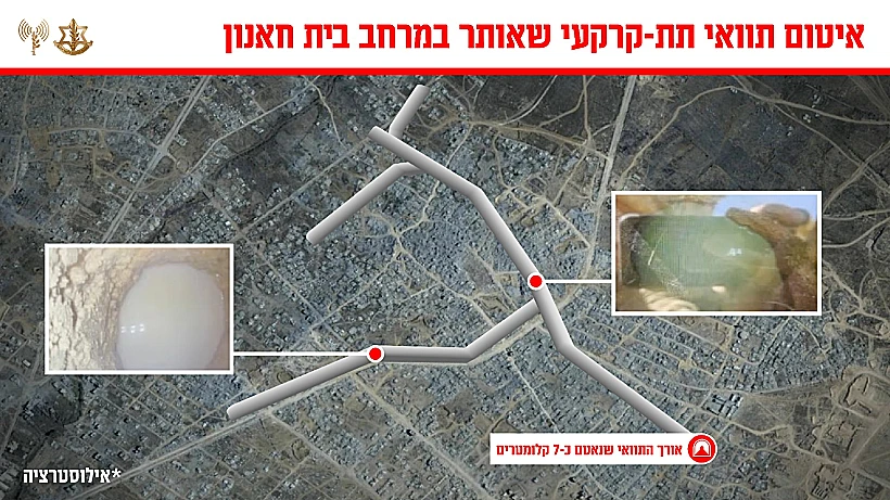 התוואי התת-קרקעי שאותר במרחב בית חאנון