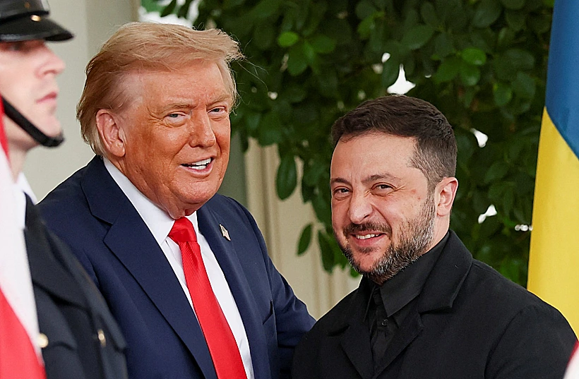 טראמפ וזלנסקי בבית הלבן