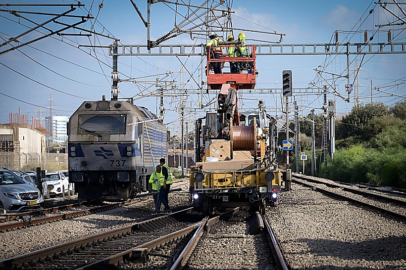 עבודות לתיקון תקלת התשתיות במסילות הרכבת
